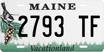 ME license plate 2793TF