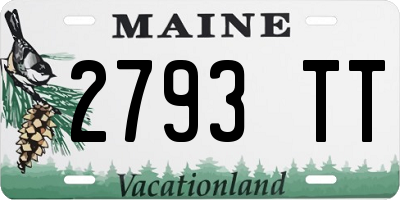 ME license plate 2793TT