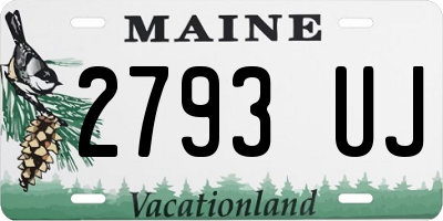 ME license plate 2793UJ
