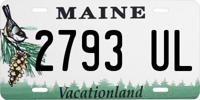ME license plate 2793UL