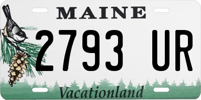 ME license plate 2793UR