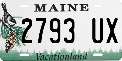 ME license plate 2793UX