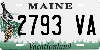 ME license plate 2793VA