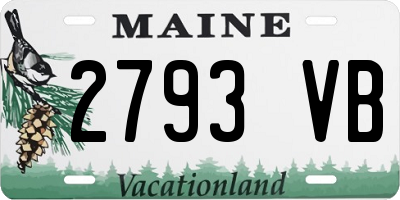 ME license plate 2793VB