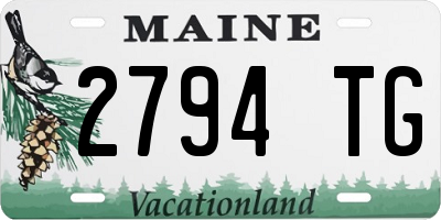 ME license plate 2794TG