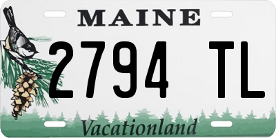 ME license plate 2794TL