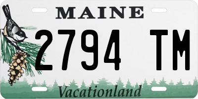 ME license plate 2794TM