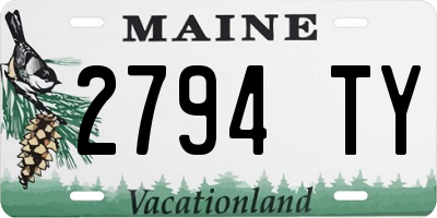 ME license plate 2794TY