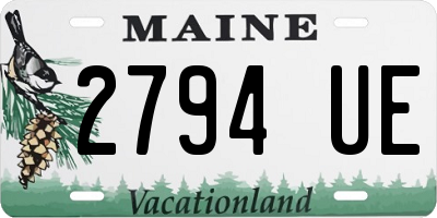 ME license plate 2794UE