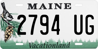 ME license plate 2794UG