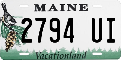 ME license plate 2794UI