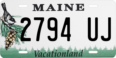 ME license plate 2794UJ