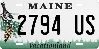 ME license plate 2794US