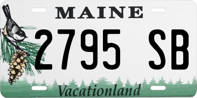 ME license plate 2795SB