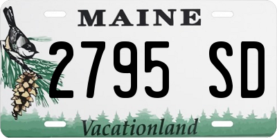 ME license plate 2795SD