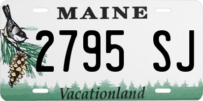 ME license plate 2795SJ