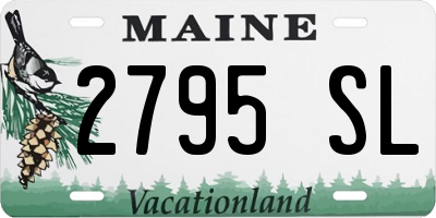 ME license plate 2795SL