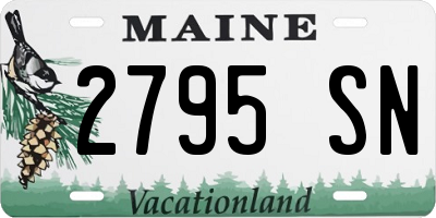 ME license plate 2795SN