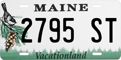 ME license plate 2795ST