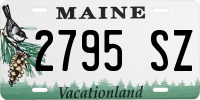 ME license plate 2795SZ