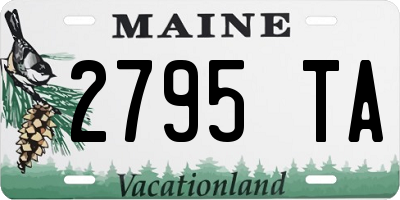 ME license plate 2795TA