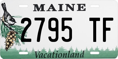 ME license plate 2795TF