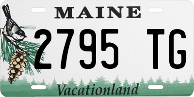 ME license plate 2795TG