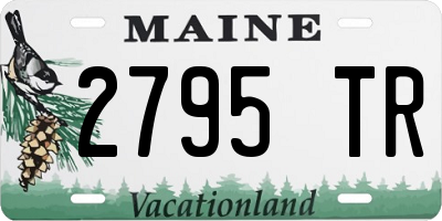ME license plate 2795TR