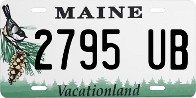 ME license plate 2795UB