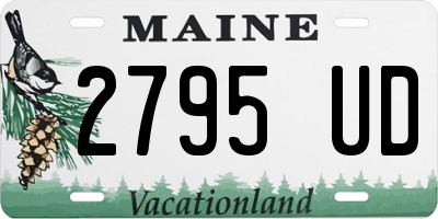 ME license plate 2795UD