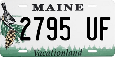 ME license plate 2795UF