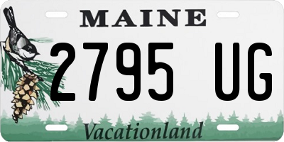 ME license plate 2795UG