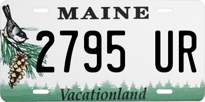 ME license plate 2795UR