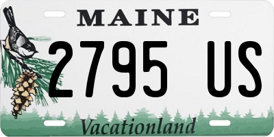 ME license plate 2795US