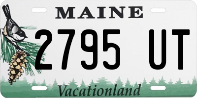 ME license plate 2795UT