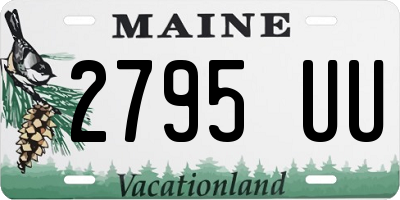 ME license plate 2795UU