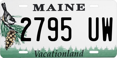 ME license plate 2795UW