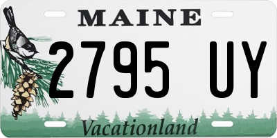 ME license plate 2795UY