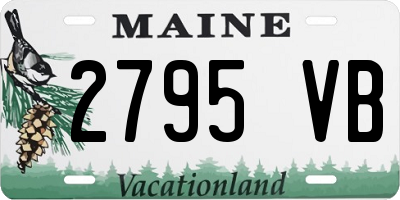 ME license plate 2795VB