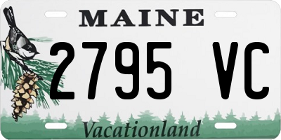 ME license plate 2795VC