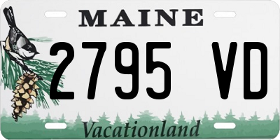 ME license plate 2795VD