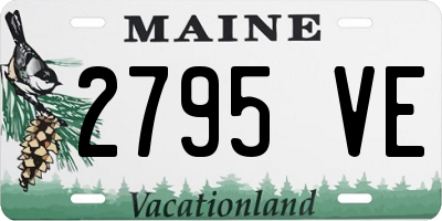 ME license plate 2795VE