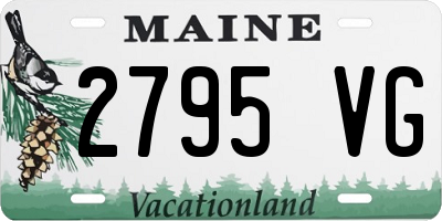 ME license plate 2795VG