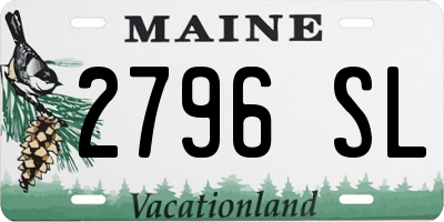 ME license plate 2796SL