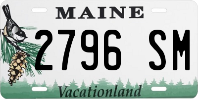ME license plate 2796SM