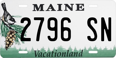 ME license plate 2796SN