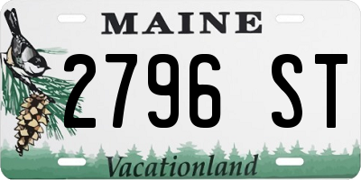 ME license plate 2796ST