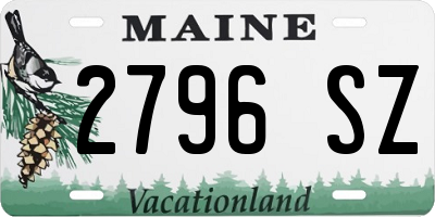 ME license plate 2796SZ