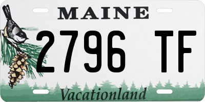 ME license plate 2796TF