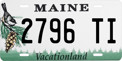 ME license plate 2796TI